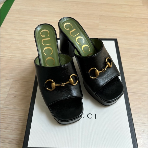 Gucci Women’s Heeled Sandals size 36.5 excellent condition - Picture 3 of 7